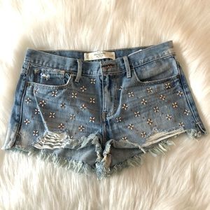 ABERCROMBIE & FITCH Denim Shorts with Bling - 8